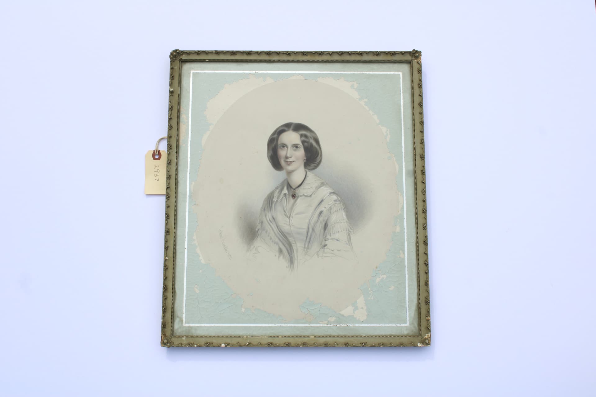 Framed portrait of Mary Isabella, full view